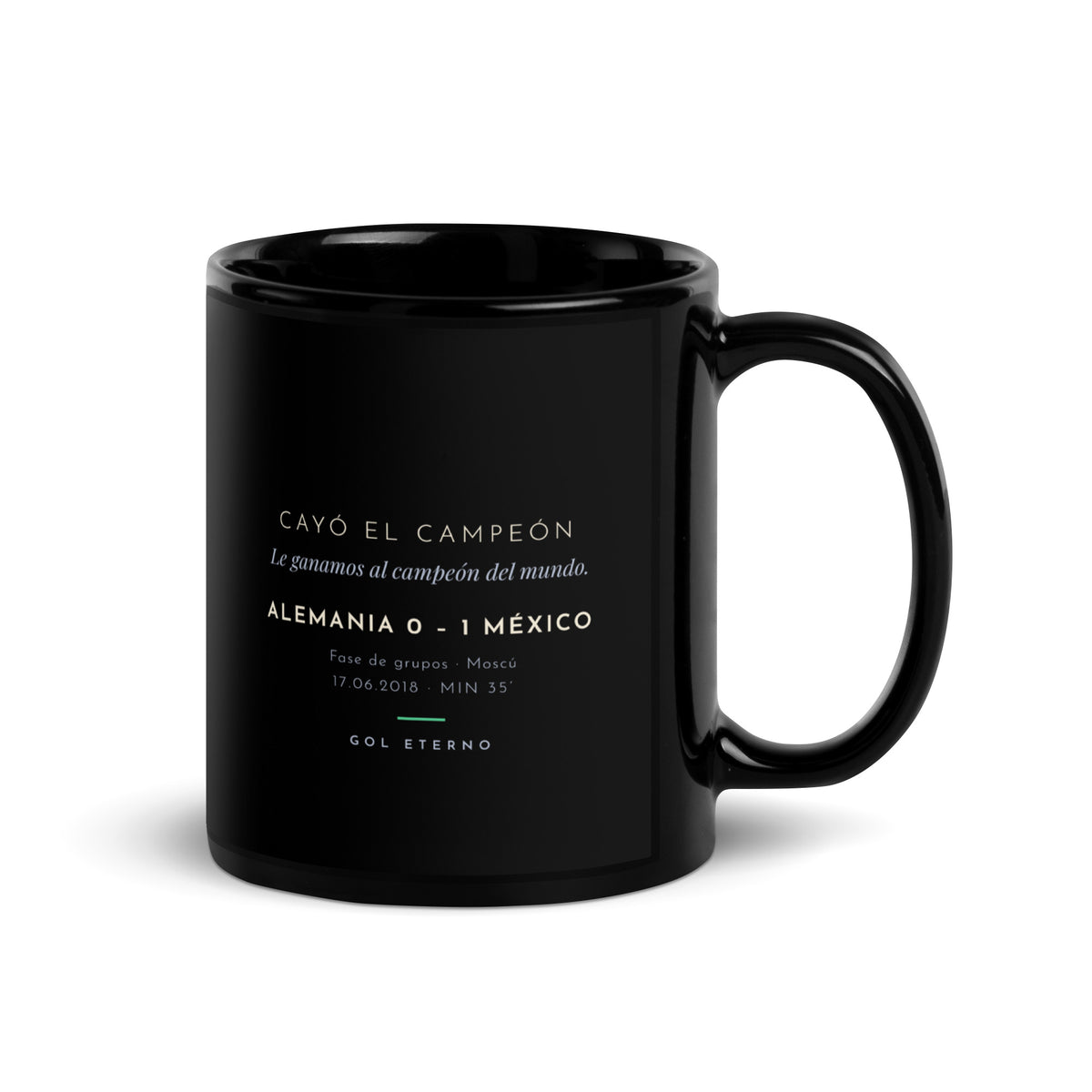 Taza negra Cayó el Campeón 2018: la jugada de Cayó el Campeón