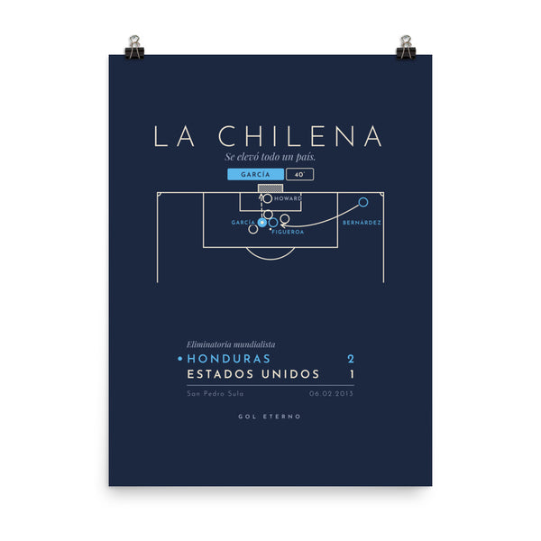 Póster · La Chilena 2013 · Honduras vs. Estados Unidos