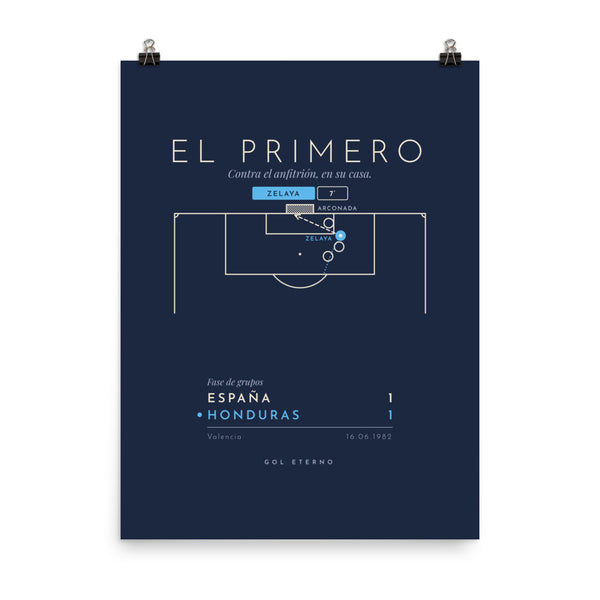 Póster · El Primero 1982 · Honduras vs. España