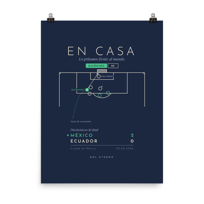 Póster · En Casa 2026 · México vs. Ecuador