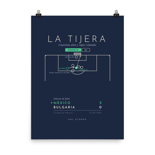 Póster · La Tijera 1986 · México vs. Bulgaria