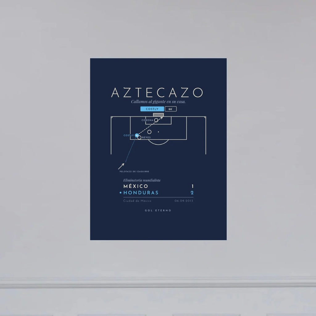 Póster Aztecazo 2013 de Gol Eterno en la pared