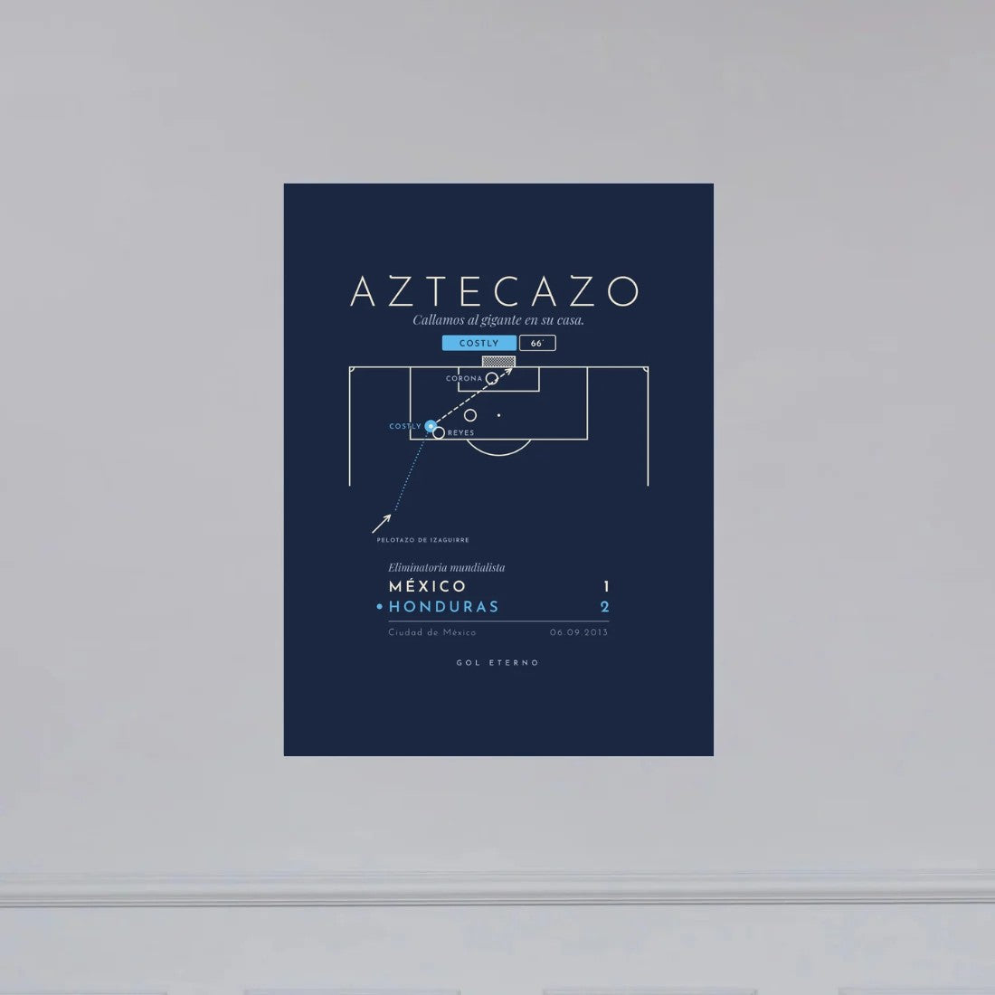 Póster Aztecazo 2013 de Gol Eterno en la pared