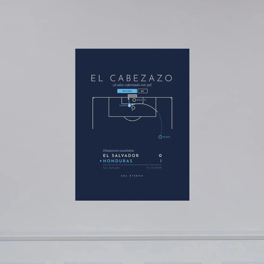 Póster El Cabezazo 2009 de Gol Eterno en la pared