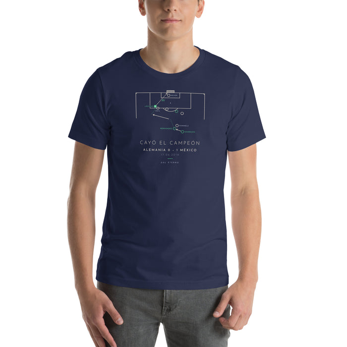 Camiseta Esencial · Cayó el Campeón 2018 · México vs. Alemania